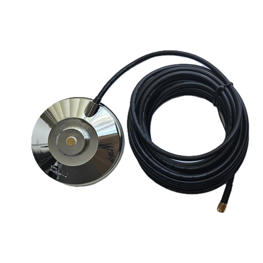 3.5" Magnet Mount NMO Chrome for Mobile Radio Antenna SMA Male Connector Tram 1237SMA