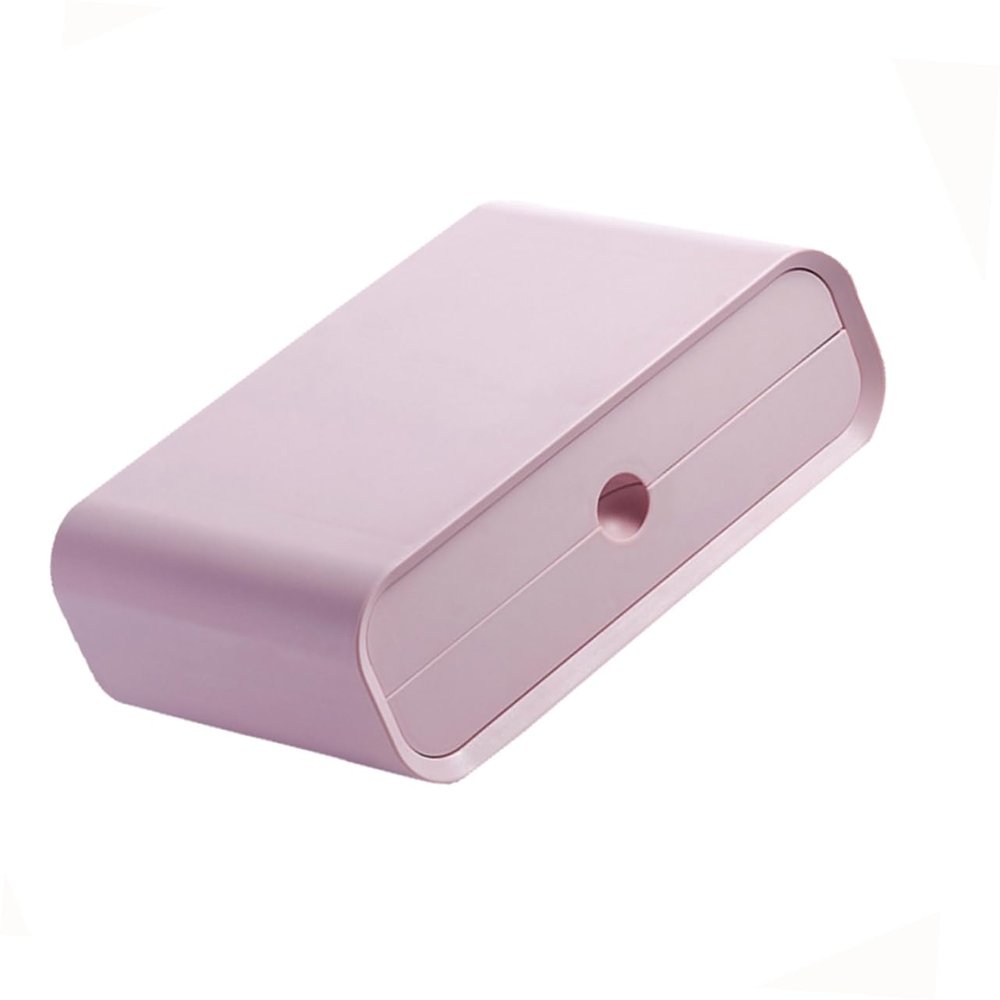 Tofficu Monitor Elevated Shelf with Drawer for Desk Storage Pink Abs Organizer for Computer Accessories Stationery Cosmetics Ergonomic Height Riser for Office Students and Makeup