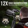 12x50 Binoculars for Adults, ED Professional/Waterproof Fogproof Optics Binoculars with Low Light Night Vision, Durable and Clear FMC BAK4 Prism Lens, for Birds Watching Hunting Traveling view 4