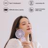 EVGATSAUTO Mini Hand Fan, 5 Wind Speeds, Foldable, USB Rechargeable Fan with Digital Display for Office, On the Go (Purple) view 3