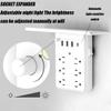 Wall Outlet Extender with Shelf & Night Light, Surge Protector Multi-Plug Outlet with 3 USB & 1 USB C Charging Ports, Flat Plug Power Socket Expander for Home & Office (1PC) view 4