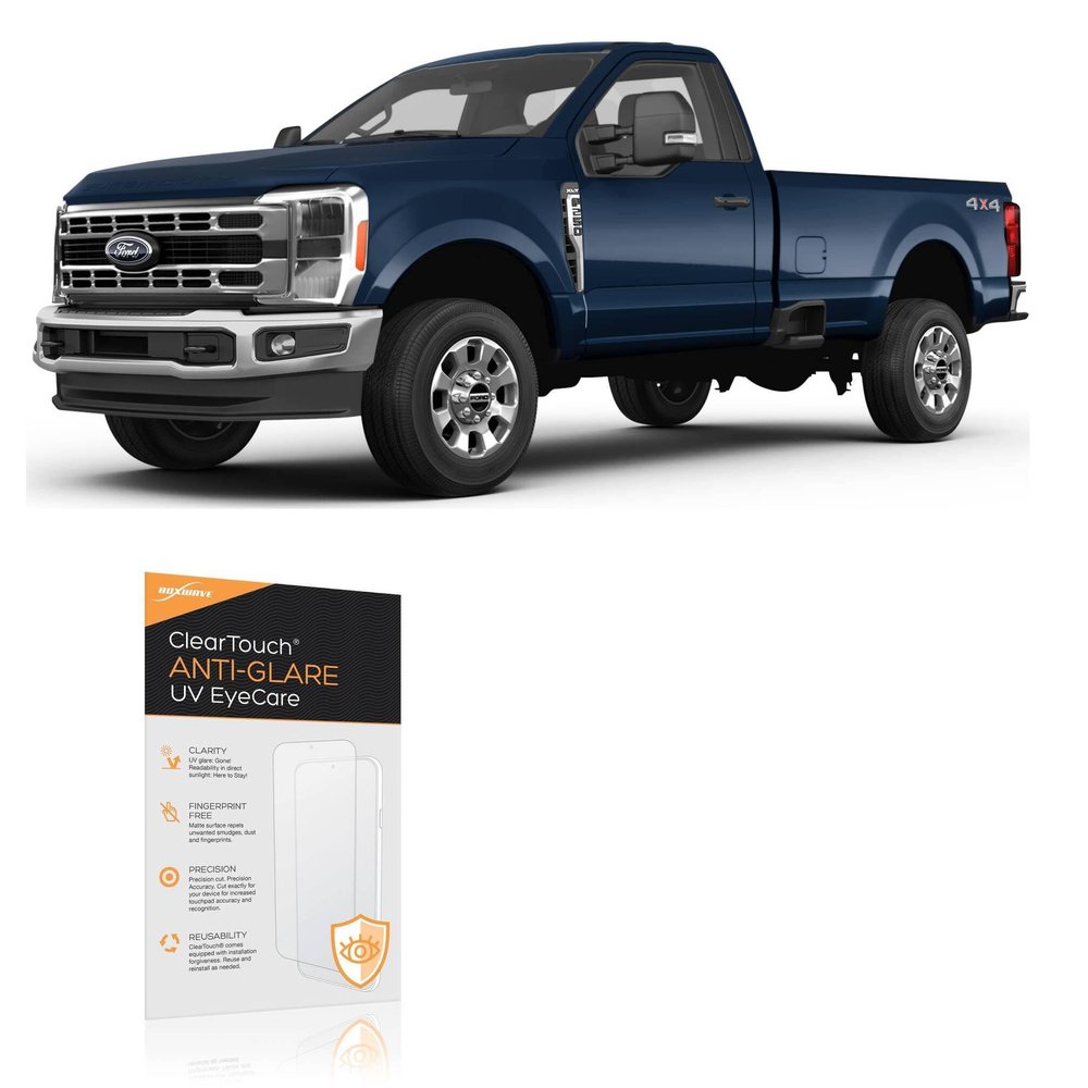 BoxWave Screen Protector Compatible with Ford 2025 F-250 Infotainment Display (8 in) - ClearTouch Anti-Glare Anti-UV EyeCare (2-Pack), Filters Out Harmful Blue Light Reduce Fatigue