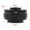 Lab Microscope Slides 0.35X 0.5X C Mount Adapter Adjustable Camera Installation C Mount Adapter Stereo Microscope Microscope Parts(0.5X) view 2