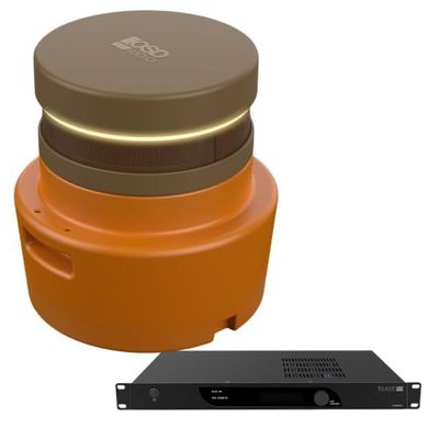 OSD Audio 12" In-Ground Omni-Directional Outdoor Subwoofer with LED Light + 500W RMS DSP Sub Amplifier, Weatherproof Landscape Bass Kit for Gardens, Lawns, & Poolside