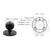 EVTSCAN 1.5in Double Ball Mount Anti Theft Aluminium Alloy Double Socket Arm Fish Finder Mount for C Size Ball view 2