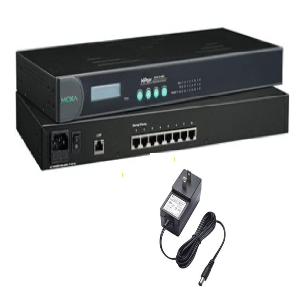 NPort 5610-8/US - 8-Port RS-232 RJ45 (8pin) Device Server, 10/100M Ethernet, 0 to 55C, 100-240 VAC w/ US Plug (Moxa)