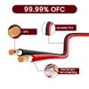 Mygatti 16/2 Gauge Speaker Wire 50FT, 16 AWG 2 Conductors OFC Pure Copper Electrical Red Black Cable for Car Speakers Stereo, Home Theater, Automotive Wire, Aluminum Foil Shield, Flexible Clear PVC view 2