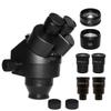 LJSM Lab Microscope Slides 3.5X-180X Industrial Simul-Focus Trinocular Microscope Head for Cell Phone SMD PCB Soldering Repair Zoom Stereo Microscope Head Microscope Parts(3.5-180X Black) view 1