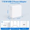 118W USB-C Fast Charger for Mac Book Pro/Air 16/15/14/13-inch M1/M2/M3/M4 | Compatible with All USB-C Devices | Supports PD 3.0 Fast Charging Technology, Includes a 6-Foot Braided Cable view 2