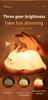 ATSUI Rabbit Night Light, LED Squishy Novelty Animal Night Lamp, Food Grade Silicone 3 Level Dimmable Nursery Nightlight for Desk Decor, Funny Gifts Stuff for Boys Girls Baby, White Elephant Gifts view 3