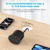 CCCEI 3.15 inch Power Grommet with USB Ports, Office Desk Hole Round Recessed Outlets, Flush Mount, Furniture Hidden High Amp Plug Station, Black, 10FT Extension Cord. view 4