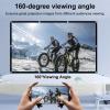 16:9 HD Foldable Portable Projector Screen, Backyard Anti-Crease Movie Projection Screen, 2 Sided Washable Outdoor Projector Screen with Bag, Hooks, Ropes(100in) view 2