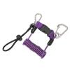 Diving Hook Rope Stainless Steel Flexible Anti Lost Diving Camera Rope Spring Coil Reef Hook for Scuba Diving Underwater Photography Diving Equipment Accessories (Purple) view 1