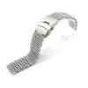 HMFang 18/20/22/24mm Steel Dive Shark Mesh Compatible With Milanese Watch Bracelet Strap Band Weaving Double Snap Strap(C) view 3