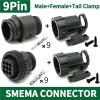 RZQUAL 1/5/20/50 Sets 4P/9P/14Pin AMP/TE Type SMEMA SMT Equipment Signal Connector Aviation Plug 182645 182919 182647 182649 206043(9p Male Female Set,1 Set) view 2
