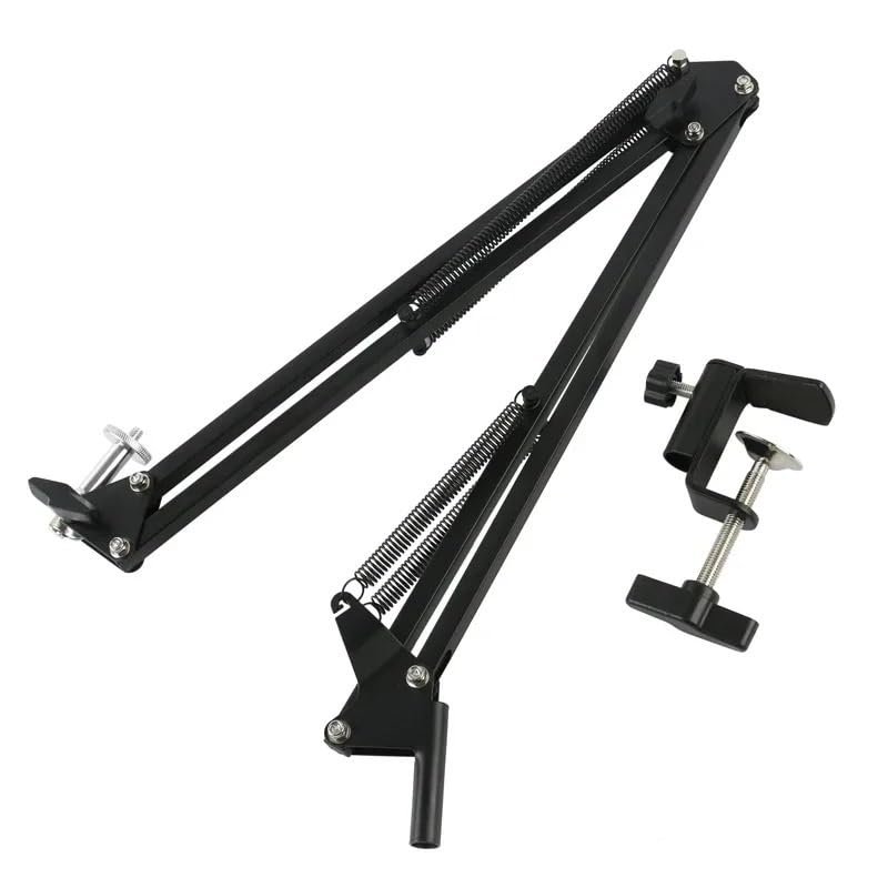1pc Microscope Video Camera Webcam Desktop Arm Stand Adjustable Boom Table Working Hanger Cantilever Stand Holder 1/4 6mm 40Ring(B 51CM)