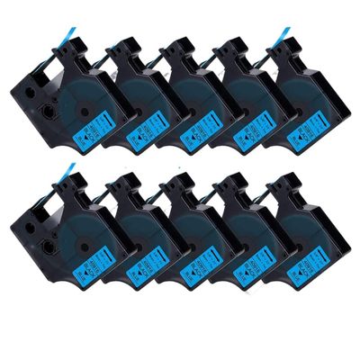 10PK 9mm 40913 Tape Compatible with D1 Tape 40910 40913 40916 40917 40918 40919 Label Tape Works with LabelManager 160 280 Label Maker(Black on Blue)