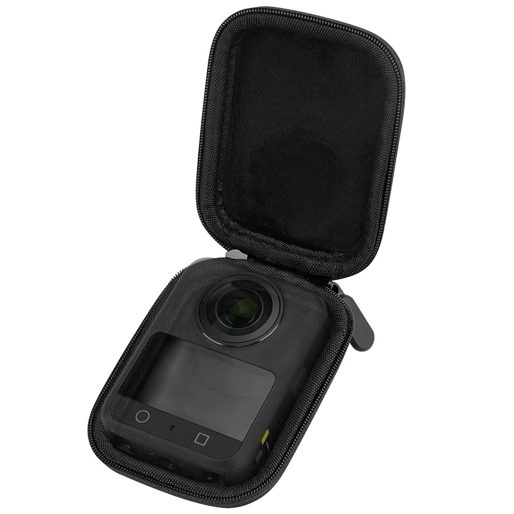GEEKRIA Carrying Case for Osmo 360, Portable Compact Storage Bag Compatible with DJI Osmo 360 Protective Case, Travel Storage Case with Wrist Strap, Action Camera Accessories (Black)