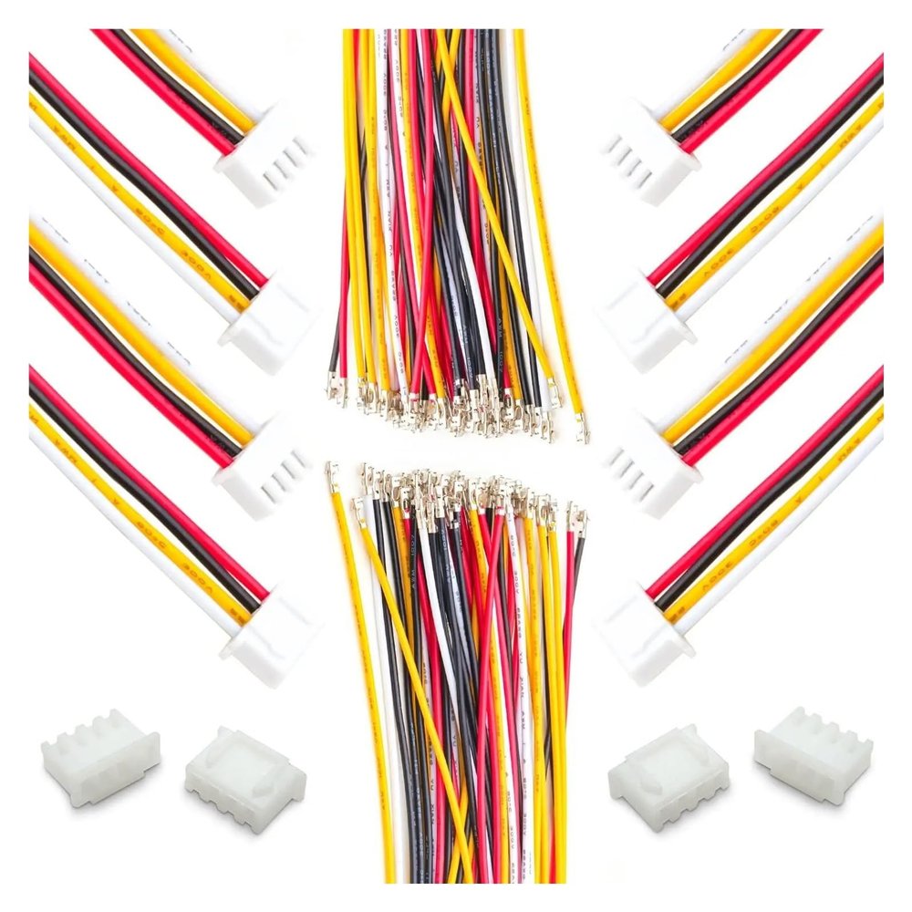 XZZQDZSWMN 2.54mm JST Connector with 22AWG Pre-Crimped Wire, 2/3/4/5/6 Pin Housing JST Adapter Cable Connector 20cm Wire(4p)