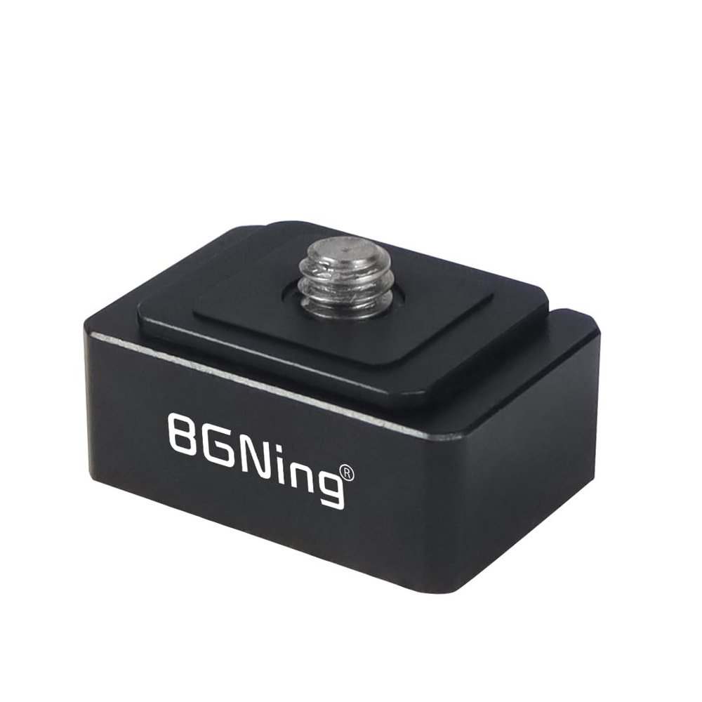 BGNing Mini Monitor Mount Plate Quick Release Clamp 1/4 Screw for SLR Camera Tripod Slide Stabilizer Gimbal Fast Switch Install System (Type 1)