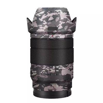 Lens Cap Skin Anti-Scratch Camera Sticker for Sony E 18-135mm F3.5-5.6 Protective Wrap Film Body Protector Decal 18-135 F 3.5-5.6(Field Camouflage)