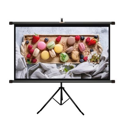 60/72 Inch Portable Projector Screen with Stand, 16:9 HD Pull Up Projector Screen, Height Adjustable Tripod for Home Theater Party(72inch(159x90cm))