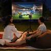 60/72 Inch Portable Projector Screen with Stand, 16:9 HD Pull Up Projector Screen, Height Adjustable Tripod for Home Theater Party(72inch(159x90cm)) view 2