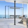 GLDGJMZ TV Mounts, LCD TV Frame Floor Stand - LCD TV 360 Degree Rotating Frame Floor Stand - Tv Wall Mount, Partition Wall Rotating Rack Rotating TV Cabinet Rotating Base, Fits 32-75inch L view 1