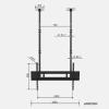 GLDGJMZ Adjustable Ceiling TV Mount, TV Wall Mount, Motorized Ceiling TV Mount, Double Pole Hanging TV Mount, Fits 60-100 inch LED Flat Screens, Max VESA 1000 x 600mm( view 2