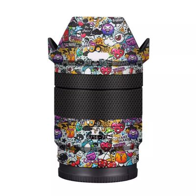 Camera Lens Skin Anti-Scratch Sticker for Sony E 16-70mm F4 ZA Coat Vinyl Protective Film Decals 16-70 F4 ZA(Graffiti White)
