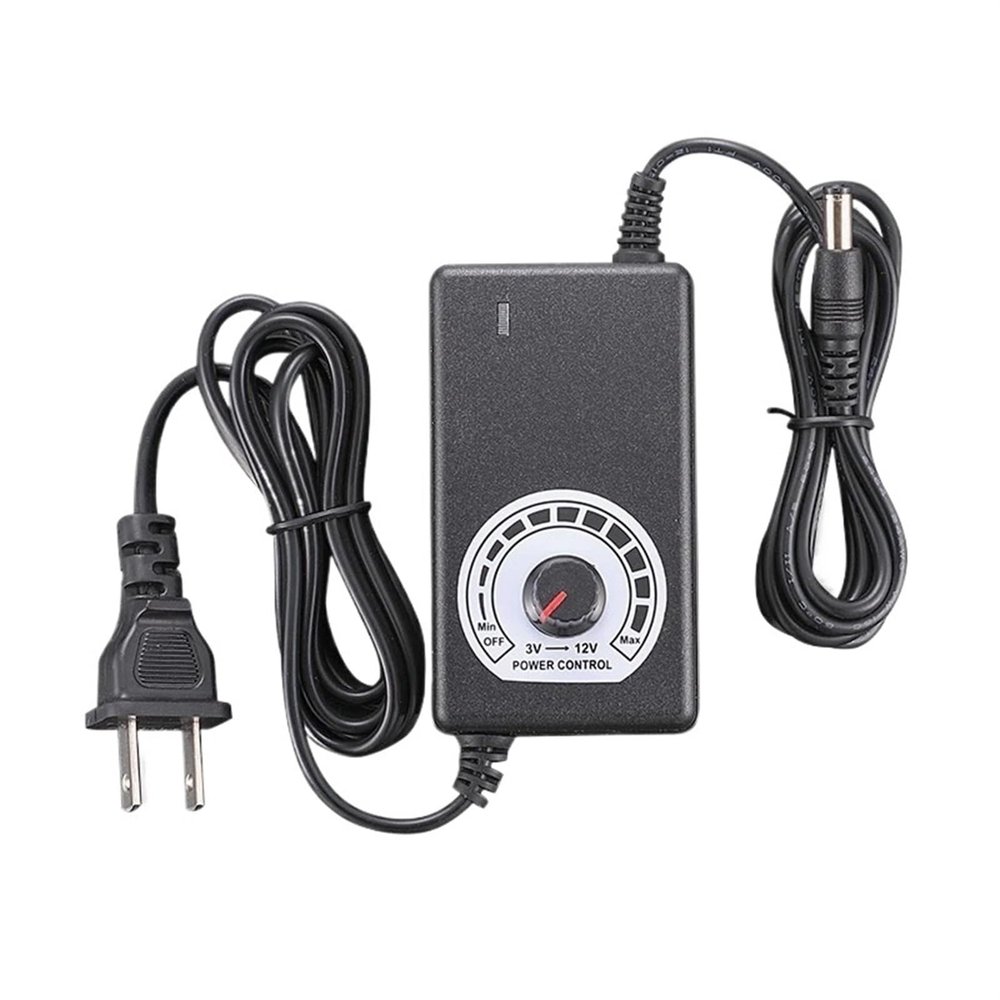 3V-12V 2A 3A Adjustable Adapter Universal Power Adapter Supply 5.5x2.1/2.5mm EU US 3V 12V Charger for LED Light CCTV(3-12V 2A,EU)