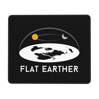 Flat Earth Mouse Pad 8.6 x 7 inch, Mousepad for Laptop Gaming, Computer Mouse Mat Stitched Edge Non-Slip Rubber Base, Home Office Decor Desk Accessories