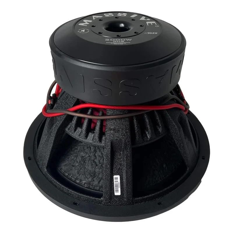 Massive Audio H152X | 15 2000W RMS Dual 2-Ohm  XL Series 3 Voice Coil Mega Bass Woofer, Heavy-Duty Cast Basket, Competition-Grade Car Audio - Hippo Series Subwoofer