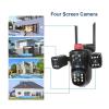LNBBEQ 20MP Four Screens WiFi IP Camera Outdoor 10X Optical Zoom Five Lens PTZ Auto Tracking Waterproof CCTV Camera(AU Plug,8K No Zoom No Card) view 4