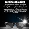 Yoidesu AI Smart Glasses 4K Camera Bluetooth Glasses Dual Speakers with AI Sound Assistant for Real Time Translation and Visual Dialogue Applications (Black) view 4