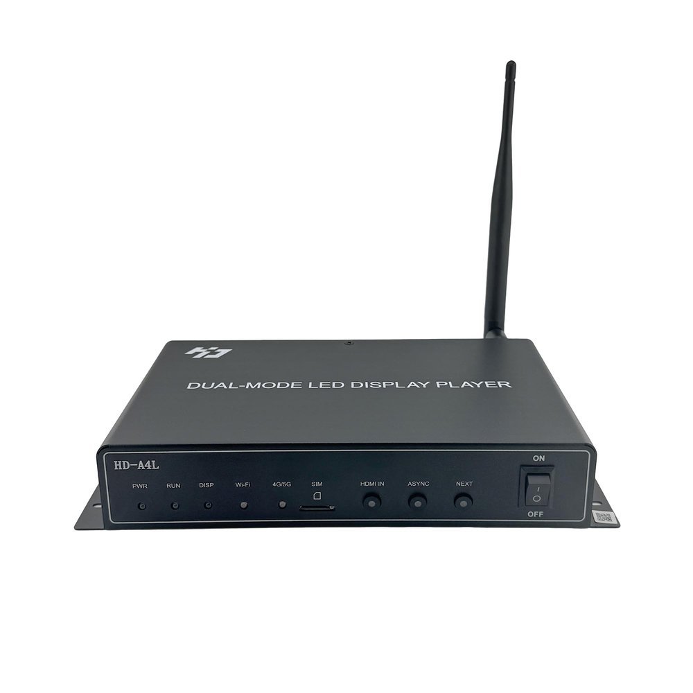 Huidu HD-A4L Dual-Mode LED Display Media Player, Digital Signage Controller, Synchronous & Asynchronous Playback, Wi-Fi, HDMI, Gigabit Ethernet, Multi-Channel 4K Support (Upgraded Model of HD-A3L)