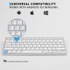 Wireless Bluetooth Keyboard for Apple iPad iPhone Samsung Phone Smartphone Tablet Portable Keyboard for Compatible iOS/Windows/Android System Devices (White) view 3