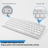 Wireless Bluetooth Keyboard for Apple iPad iPhone Samsung Phone Smartphone Tablet Portable Keyboard for Compatible iOS/Windows/Android System Devices (White) view 4
