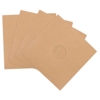 jojofuny 4Pcs Vinyl Record Storage Sleeves Thickened Kraft Paper Protective Covers with Record Protector Jackets for Stable Right Angle Storage and Gift Packaging