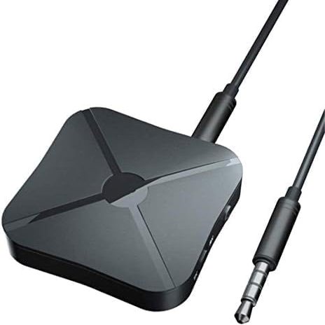 Bluetooth 5.0 Adapter Transmitter Receiver 2in1 Wireless 3.5mm AUX aptX Low Latency Adapter for TV/Home Audio Systems, Smartphones, Laptops, Headsets