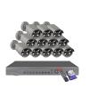 H.265 16CH 4MP POE Security Camera System Color Night Vision NVR Two-Way Audio Video CCTV Surveillance System Camera Set(None,Gray) view 1