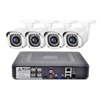 AHD Camera Face Detection Kit 5MP 2MP 1080P Video Recorder Surveillance System Outdoor Security 4CH CCTV Set Email Alarm(None,1MP Cam Kit No Cable)