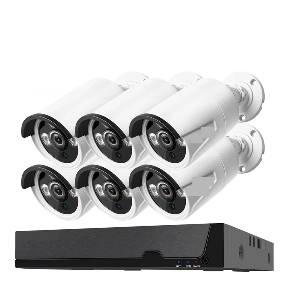 Tuya Smart 8MP POE Network Surveillance Camera System Kit 4K 8CH NVR Kit Outdoor Waterproof Audio CCTV IP Security Camera System(None,Sky Blue_AU Plug)