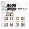 8CH 4K POE 12" LCD Screen NVR Kit H.265 CCTV Security Camera System Face Detection Outdoor 8MP IP Camera Video Surveillance Set(None,8CH NVR and 8 Camera) view 3