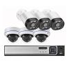 5MP CCTV Security System POE NVR Two-Way Audio Dome Camera/Face Detection Bullet Camera Video Surveillance Set(None,8CH NVR and 6Cameras) view 1