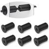 6 Pcs 3/4 inch Silicone Starlink Wall Grommets for Internet, Waterproof Wall Bushing for Organizing Protecting Cords, Black with Thread view 1