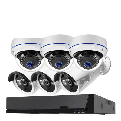 Tuya Smart 8MP POE Network Surveillance Camera System Kit 4K 8CH NVR Kit Outdoor Waterproof Audio CCTV IP Security Camera System(None,Gray_AU Plug)