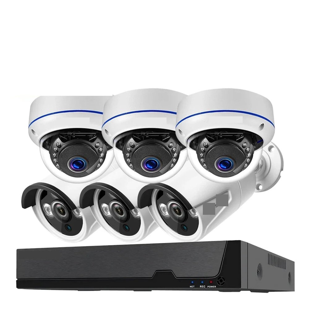 Tuya Smart 8MP POE Network Surveillance Camera System Kit 4K 8CH NVR Kit Outdoor Waterproof Audio CCTV IP Security Camera System(None,Gray_AU Plug)