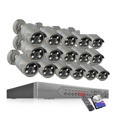 JUCFRDNJ H.265 16CH 4MP POE Security Camera System NVR Kit Two-Way Audio Color Night Vision CCTV IP Camera Video Surveillance Set(None,16CH NVR 12 Cameras)