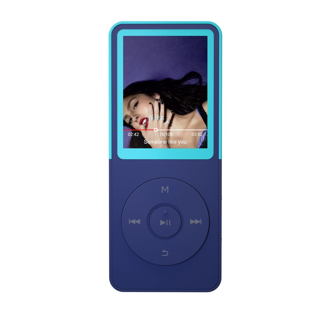 CONODO MP3 Player with Bluetooth,Portable Music Player,Bluetooth MP3 Music Player with FM Radio,Recorder,E-Book,HiFi Sound,Two-Tone,SD Card Slot  Light Blue 32GB